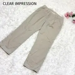 クリアインプレッション　パンツ　スラックス　ベージュ【S】　綺麗め　通勤