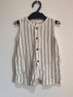 H &M 美品　ストライプ柄ロンパース
