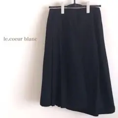 H2-145 le.coeur blanc 巻きスカート 黒 38