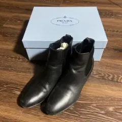 プラダ PRADA サイドゴアショートブーツ 36 23cm