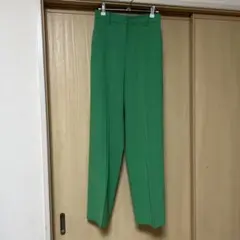 ワイドパンツ 緑パンツ グリーンパンツ