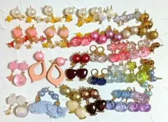 ハンドメイド チャーム コネクター まとめ売り 花 ハート