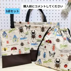 【受注製作】レッスンバッグ　上履き袋　体操着袋　入園入学　3点セット