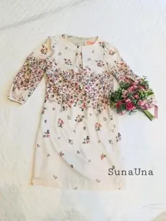 SunaUna 花柄 ワンピース 40