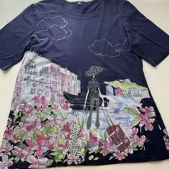おしゃれプリント Tシャツ　パリ　レオパード　ヒョウ柄