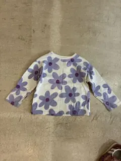 ZARAベビー　花柄 長袖Tシャツ 2歳用　92さセンチ　キラキラ
