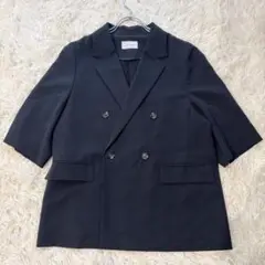 美品 グリーンレーベルリラクシング 松井愛莉着用 ツイルハーフスリーブジャケット