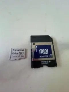 Transcend 128GB miniSDカードとアダプター