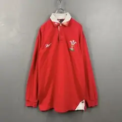 90s Vtg Reebok WRU WALES L/S Rugby Shirt