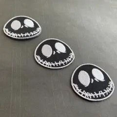 刺繡ワッペン　人気お買い得セット　たれ目ドクロ　3枚セット
