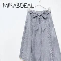 セール♪【美品】スカート フレア ストライプ ロング ミカアンドディール