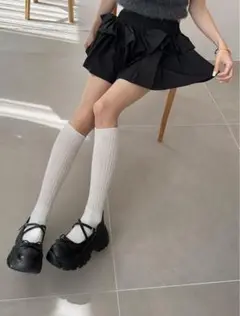 新品即発送】GRL 25.0cm 厚底クロスストラップリボンシューズ[ci549