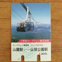八甲田ロープウェー乗車券 山麓駅 - 山頂公園駅 1,800円