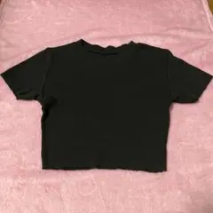 【最終価格】PARTY ブラック クロップドTシャツ MADE IN kOREA