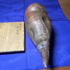 古備前焼柱掛け花入れ