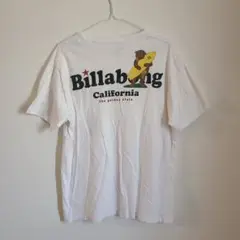 ビラボンCALI BEAR TシャツLベージュ　背面プリント　熊