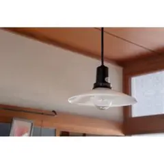 レトロ　ペンダントライト 乳白×ブラック　①