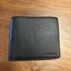 J.PRESS ブラック 二つ折り財布　羊革　小銭入れ付き