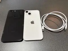 iPhone2点セット（8plus、13）、充電ケーブル付き