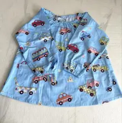 車プリント スモック 110サイズ