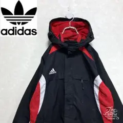 超人気❗️アディダス マウンテンパーカー S90sワンポイント刺繍ロゴ古着希少レア