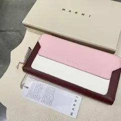 残り1【新品】MARNI マルニ トランク 長財布 ラウンドジップ トライカラー