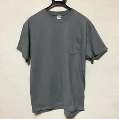 新品 GILDAN ギルダン 半袖Tシャツ ポケット付き チャコールグレー L