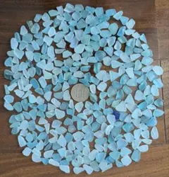1cm〜1.5cmのブルー系シーグラス 300個