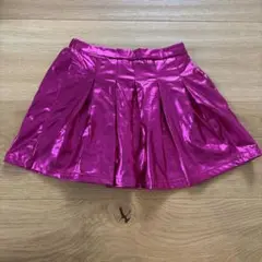【美品】ピンク メタリックスカート 5Y ダンス