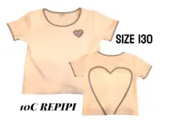 10C REPIPI ハート刺繍 Tシャツ 130cm ギャル