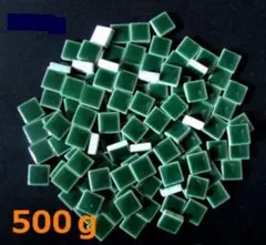 9.5ミリ角モザイクタイル グリーン色500g ピュア色