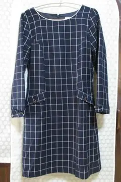 ワンピース　ネイビー　受付嬢　事務服　カワイイ