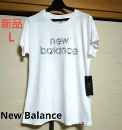 新品】New Balance 半袖Tシャツ　L スポーツ ホワイト