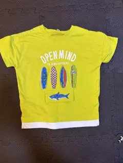イエロー サーフボードサメ シャーク キッズTシャツ 110