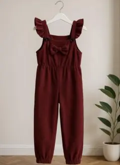 美品♡ レッド ジャンプスーツ フリル付き キッズ 150