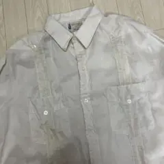 長袖 キューバシャツ リネン100% メキシコ製 ヴィンテージ
