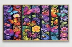 ダイヤモンドアートキット 花と蝶 70×40【大型】