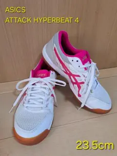 卓球シューズ　レディース　23.5cm　良品　ピンク/ホワイト ASICS