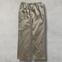 パンツ イージーパンツ ワイド ストレート ゆったり チノ風 ベージュ LL