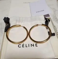 美品★セリーヌ フープピアス