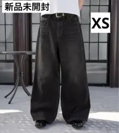 Regen Glanz ワイドバギーデニムパンツ XS ブラック デニム 新品