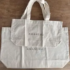 アマネム　エコバッグ ノベルティ　コットン生地　2点セット
