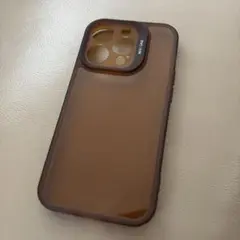 iPhone 14pro用クリアケース ブラウン