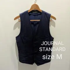 JOURNAL STANDARD リネンベスト ネイビー M