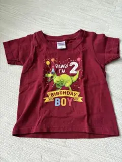 恐竜 2歳バースデー Tシャツ 100