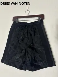 ドリスヴァンノッテン ボタニカル柄フロントタック ハーフパンツ16SS 美品 ドリスヴァンノッテン ボタニカル柄フロントタック ハーフパンツ