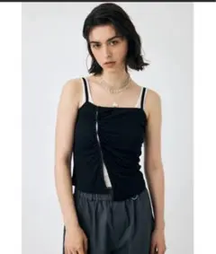 moussy DOUBLE LAYERED SHEER タンクトップ