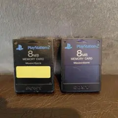 SONY PS2 8MB メモリーカード２枚【動作読み込みOK】