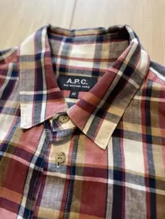 【美品】A.P.C. アーペーセ　チェック柄コットンシャツ XS