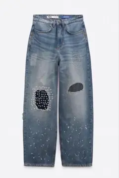 ZARA ADERERROR パッチワークデニムパンツ　32